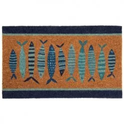 Maisons Du Monde Paillassons Paillasson Imprimé Poissons Bleus 45x75