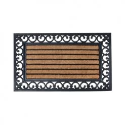 Esschert Design Paillassons Paillasson Rectangulaire En Coco Et Caoutchouc 75x45 -Plaids Soldes paillasson rectangulaire en coco et caoutchouc 75x45 3