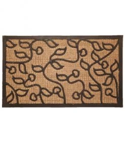 Casâme Paillassons Paillasson Rectangulaire Feuillage 45x75cm - Noir