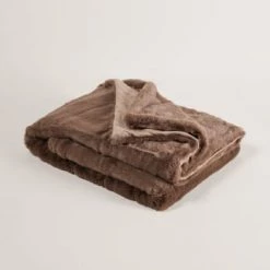 Madura Plaids Plaid 140x140 Cm Ombre -Plaids Soldes plaid 140x140 cm vison 1