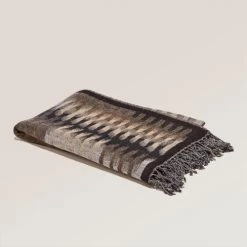 Madura Plaids Plaid 140x200 Cm Graphite En Laine -Plaids Soldes plaid 140x200 cm graphite en laine 1