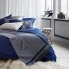 Madura Plaids Plaid 140x200 Cm Indigo En Coton,Laine -Plaids Soldes plaid 140x200 cm indigo en coton laine