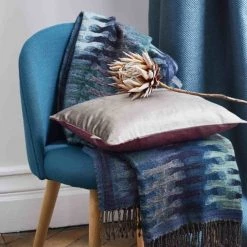 Madura Plaids Plaid 140x200 Cm Indigo En Laine -Plaids Soldes plaid 140x200 cm indigo en laine 3