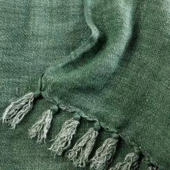 Madura Plaids Plaid 140x200 Cm Vert Loden En Lin -Plaids Soldes plaid 140x200 cm vert loden en lin 3