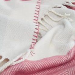 Sensei Maison Plaids Plaid à Franges Framboise 130x170 Cm -Plaids Soldes plaid a franges framboise 130x170 cm 2