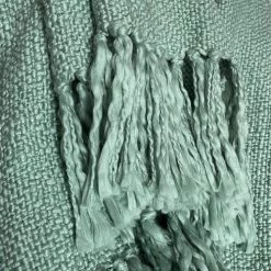 Malagoon Plaids Plaid Antique Uni Vert Brumeux 125x150 -Plaids Soldes plaid antique uni vert brumeux 125x150 3