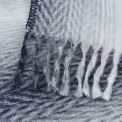 Sensei Maison Plaids Plaid Avec Franges Gris Perle 130x170 Cm -Plaids Soldes plaid avec franges gris perle 130x170 cm 2