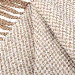 Maisons Du Monde Plaids Plaid Beige Et Blanc à Franges 130x170 -Plaids Soldes plaid beige et blanc a franges 130x170 1000 14 19 201821 3