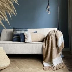 Malagoon Plaids Plaid Berbère Beige Avoine 125x150 -Plaids Soldes plaid berbere beige avoine 125x150 3