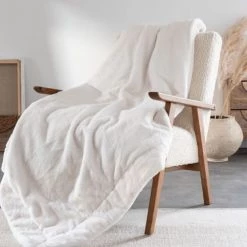 Maisons Du Monde Plaids Plaid Blanc 180x150