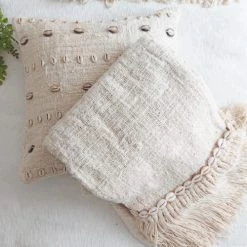 My Bliss Home Plaids Plaid Blanc Cassé 200x140 Cm -Plaids Soldes plaid blanc casse 200x140 cm 3