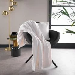 Dutch Decor Plaids Plaid Blanc Fleece 150x200 Cm Uni -Plaids Soldes plaid blanc fleece 150x200 cm uni 8