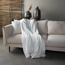 Dutch Decor Plaids Plaid Blanc Fleece 200x220 Cm Uni -Plaids Soldes plaid blanc fleece 200x220 cm uni 2