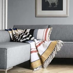 Malagoon Plaids Plaid Blanc Multicolore 125x150