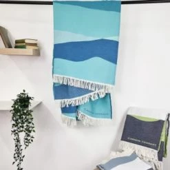 Garnier Thiebaut Plaids Plaid Vert 130x170 -Plaids Soldes plaid bleu 130x170 1