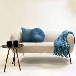 Dutch Decor Plaids Plaid Bleu Fleece 150x200 Cm Uni -Plaids Soldes plaid bleu fleece 150x200 cm uni 29