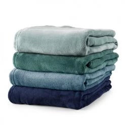 Dutch Decor Plaids Plaid Bleu Fleece 150x200 Cm Uni -Plaids Soldes plaid bleu fleece 150x200 cm uni 4