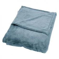 Dutch Decor Plaids Plaid Bleu Fleece 200x220 Cm Uni -Plaids Soldes plaid bleu fleece 200x220 cm uni 4