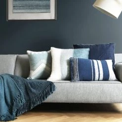 Malagoon Plaids Plaid Bleu Foncé 125x150 -Plaids Soldes plaid bleu fonce 125x150 5