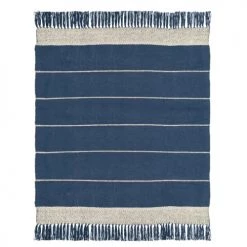 Malagoon Plaids Plaid Bleu Foncé 125x150 -Plaids Soldes plaid bleu fonce 125x150 9