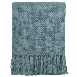 Malagoon Plaids Plaid Bleu Plomb 125x150 -Plaids Soldes plaid bleu plomb 125x150 2