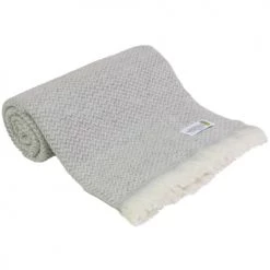 Les Jardins De La Comtesse Plaids Plaid Cachemire Et Laine Chevrons Gris Argenté 130 X 230 Cm -Plaids Soldes plaid cachemire et laine chevrons gris argente 130 x 230 cm 1