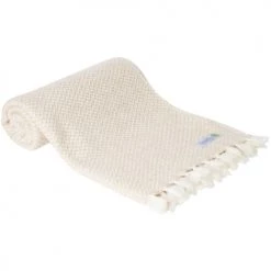 Les Jardins De La Comtesse Plaids Plaid Cachemire Et Laine Petits Chevrons Beige Foncé 130 X 230 Cm -Plaids Soldes plaid cachemire et laine petits chevrons beige fonce 130 x 230 cm 3