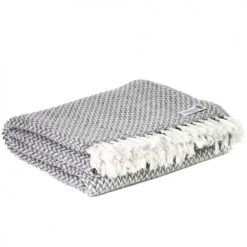 Les Jardins De La Comtesse Plaids Plaid Cachemire Et Laine Petits Chevrons Gris Souris 130 X 230 Cm -Plaids Soldes plaid cachemire et laine petits chevrons gris souris 130 x 230 cm 1