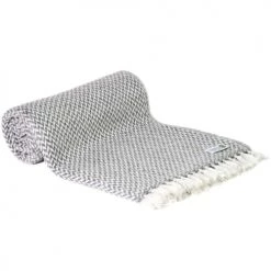 Les Jardins De La Comtesse Plaids Plaid Cachemire Et Laine Petits Chevrons Gris Souris 130 X 230 Cm -Plaids Soldes plaid cachemire et laine petits chevrons gris souris 130 x 230 cm 2