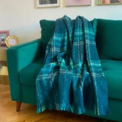 Beachby Plaids Plaid Carreaux 20% Mohair Blanc 120x180cm 13 Beachby Plaids Plaid Carreaux 20% Mohair Blanc 120x180cm -Plaids Soldes plaid carreaux 20 mohair bleu canard 120x180cm 5
