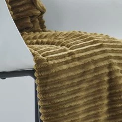 Today Plaids Plaid Cotelé Uni En Polyester Bronze 150X200 Cm -Plaids Soldes plaid cotele uni en polyester bronze 150x200 cm 2