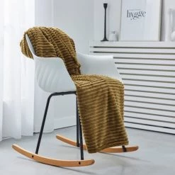 Today Plaids Plaid Cotelé Uni En Polyester Bronze 150X200 Cm