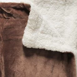 Le Comptoir De La Plage Plaids Plaid Doublé Imitation "Mouton" Marron 130x170cm -Plaids Soldes plaid double imitation mouton marron 130x170cm 2