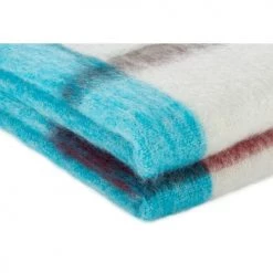 Brun De Vian-Tiran Plaids Plaid Doux Vaporeux En Laine Bleu électrique 140x180 Cm -Plaids Soldes plaid doux vaporeux en laine bleu electrique 140x180 cm 3