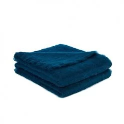 Brun De Vian-Tiran Plaids Plaid Doux Vaporeux En Laine Bleu Nuit -Plaids Soldes plaid doux vaporeux en laine bleu nuit 1