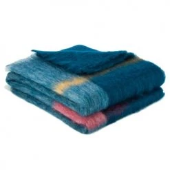 Brun De Vian-Tiran Plaids Plaid Doux Vaporeux En Laine Bleu Nuit 140x180 Cm -Plaids Soldes plaid doux vaporeux en laine bleu nuit 140x180 cm 2