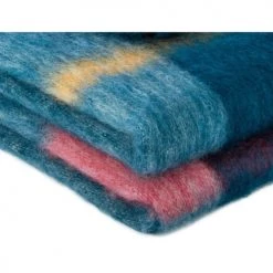 Brun De Vian-Tiran Plaids Plaid Doux Vaporeux En Laine Bleu Nuit 140x180 Cm -Plaids Soldes plaid doux vaporeux en laine bleu nuit 140x180 cm 4