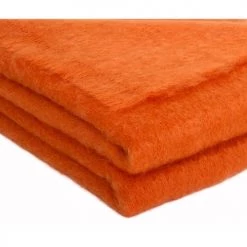 Brun De Vian-Tiran Plaids Plaid Doux Vaporeux En Laine Orange -Plaids Soldes plaid doux vaporeux en laine orange 2