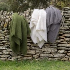 Brun De Vian-Tiran Plaids Plaid Doux Vaporeux En Laine Orange -Plaids Soldes plaid doux vaporeux en laine vert kaki 8