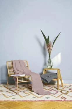 Magma Plaids Plaid En 100% Coton Lavé à Franges Nouées Ivoire 170 X 130 -Plaids Soldes plaid en 100 coton lave a franges nouees gris 170 x 130