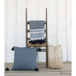 Febronie Plaids Plaid En Coton 130x170 Bleu Pétrole