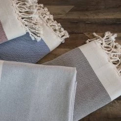 Febronie Plaids Plaid En Coton 130x170 Gris Perle Et écru -Plaids Soldes plaid en coton 130x170 gris perle et ecru 4