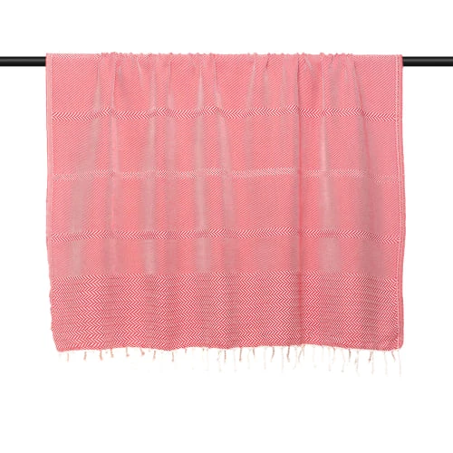 Febronie Plaids Plaid En Coton 130x170 Rouge 6 Febronie Plaids Plaid En Coton 130x170 Rouge – Image 4