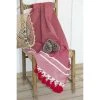 Febronie Plaids Plaid En Coton 130x170 Rouge