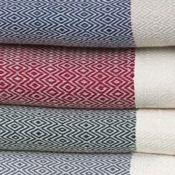 Febronie Plaids Plaid En Coton 130x170 Rouge Et écru -Plaids Soldes plaid en coton 130x170 rouge et ecru 5