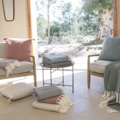 Febronie Plaids Plaid En Coton 130x170 Taupe -Plaids Soldes plaid en coton 130x170 taupe 5