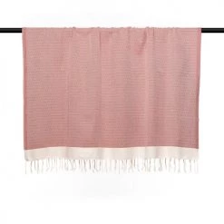 Febronie Plaids Plaid En Coton 130x170 Terracotta -Plaids Soldes plaid en coton 130x170 terracotta 16