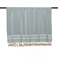 Febronie Plaids Plaid En Coton 130x170 Vert Kaki -Plaids Soldes plaid en coton 130x170 vert kaki 3