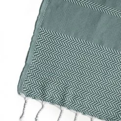 Febronie Plaids Plaid En Coton 130x170 Vert Kaki -Plaids Soldes plaid en coton 130x170 vert kaki 8