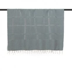 Febronie Plaids Plaid En Coton 130x170 Vert Kaki -Plaids Soldes plaid en coton 130x170 vert kaki 9